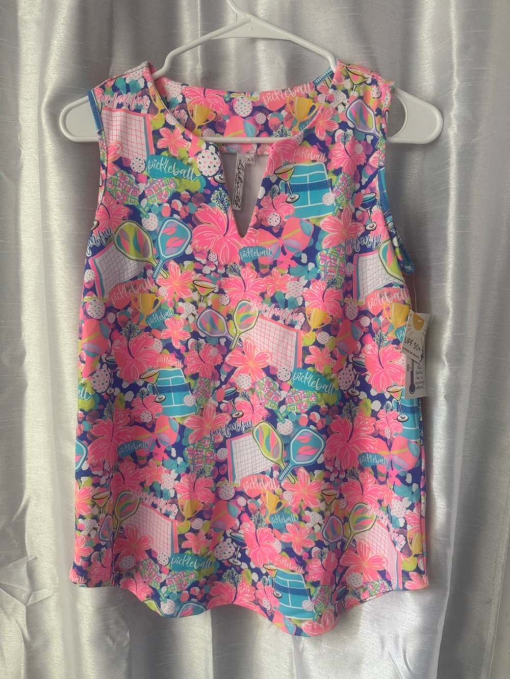 Lulu-B Sleeveless UPF 50 athletic top PICKLEBALL